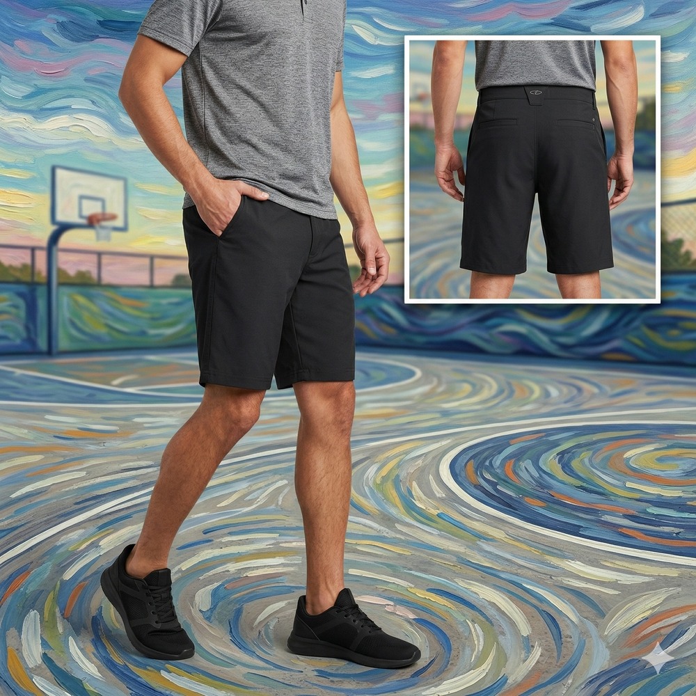 Champion Duo Dry Mens Black Performance Shorts Size 34 C3-032015-KF Athletic